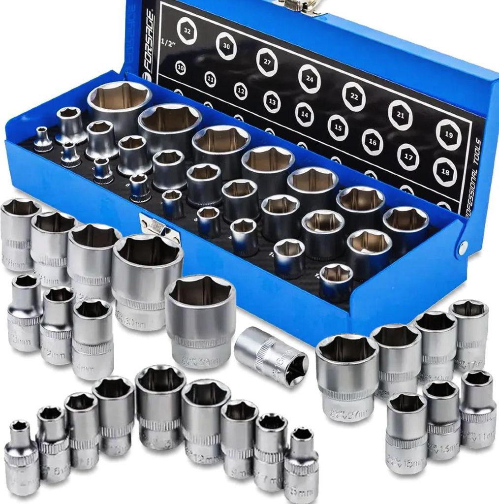 Forsage - Set of 25 Innensechskant-Schlüssel of CR-V Stahl (1/4 und 1/2 (4 - 32 mm)
