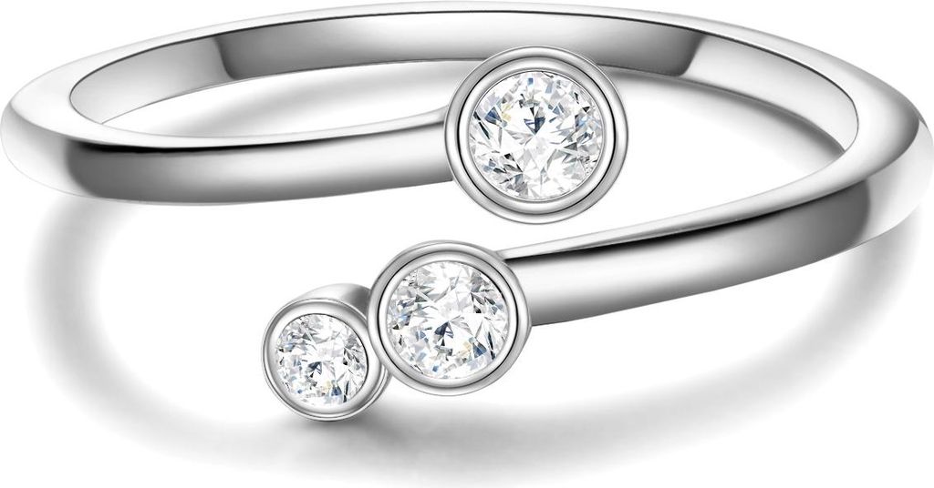 Ring Sterling Silber Zirkonia weiß 50