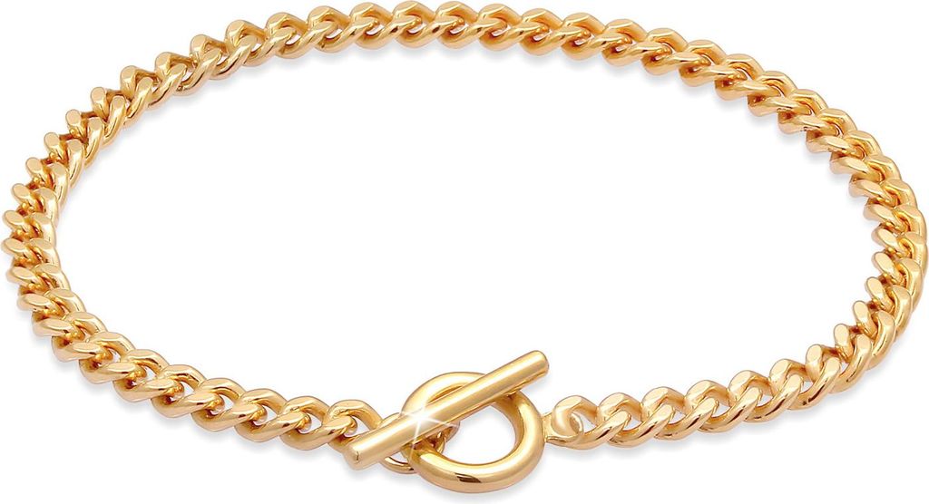 ELLI Armband aus 925er Silber im Panzerketten-Design, mit Kreisverschluss