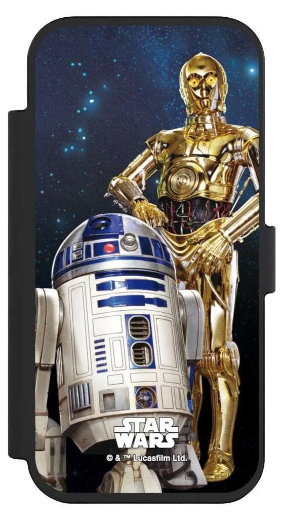 NIVOCASE Klapphülle für Apple iPhone Air Handyhülle aus Kunst Leder NIVOflip schwarz Star Wars Weltall R2D2