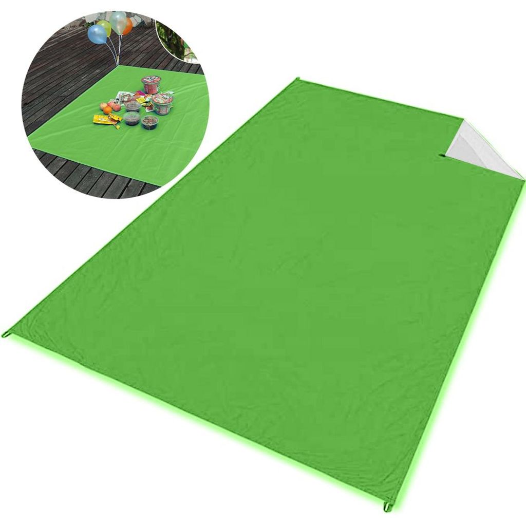 Wasserdichte Picknickdecke für draußen, kompakte, leichte, faltbare, sanddichte Taschenmatte für Strand/Wandern/Reisen/Camping/Festivals/Sportve...