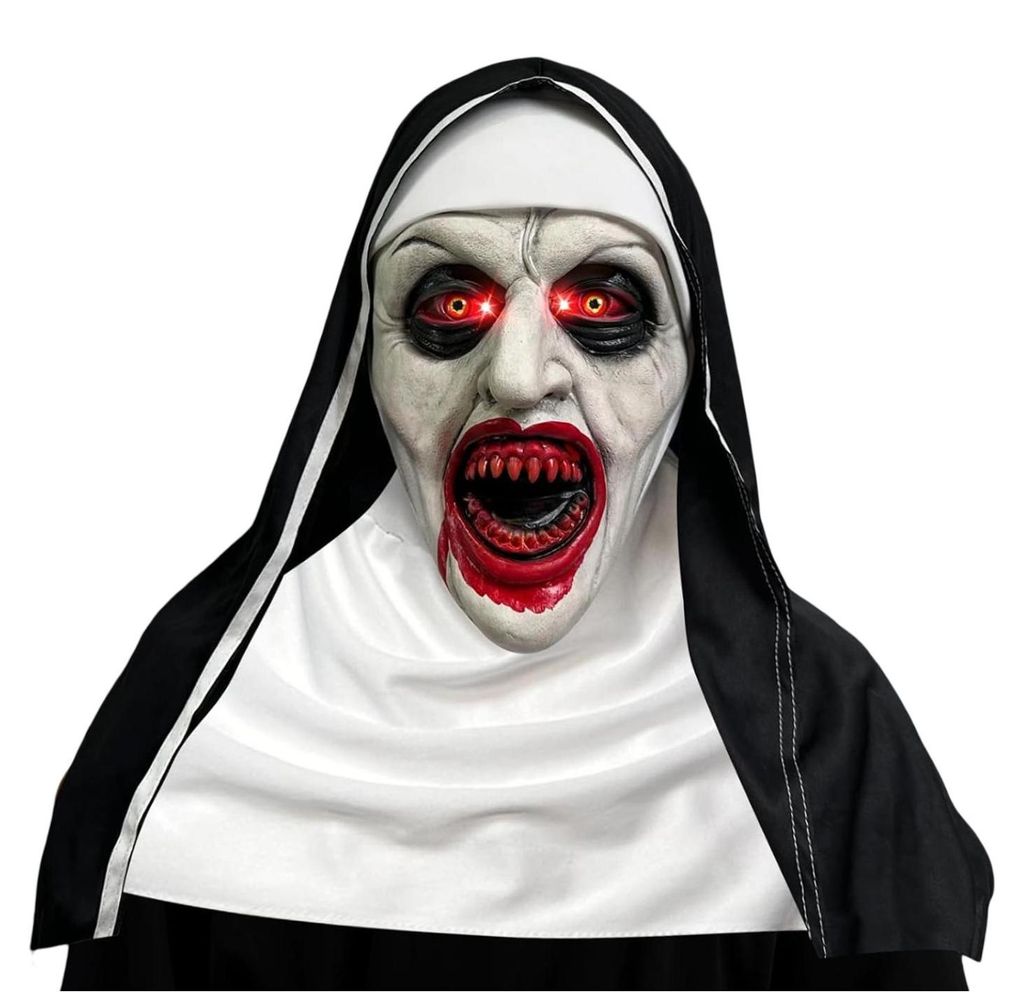 Maska jeptišky na Halloween latexová strašidelná horror Obrázek produktu 