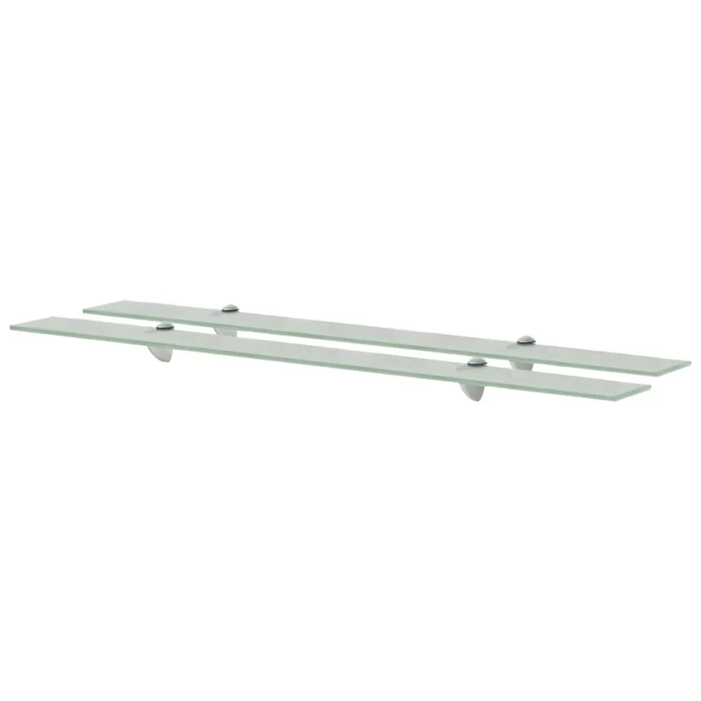vidaXL Coppia Mensole Sospese Vetro 100cm - Arredo Minimal Moderno - 5