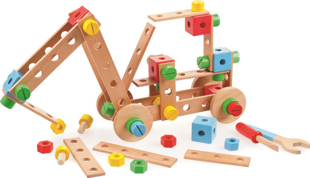 Tidlo Holz-Bauset Konstruktionsspielzeug 91-teilig Produktbild 