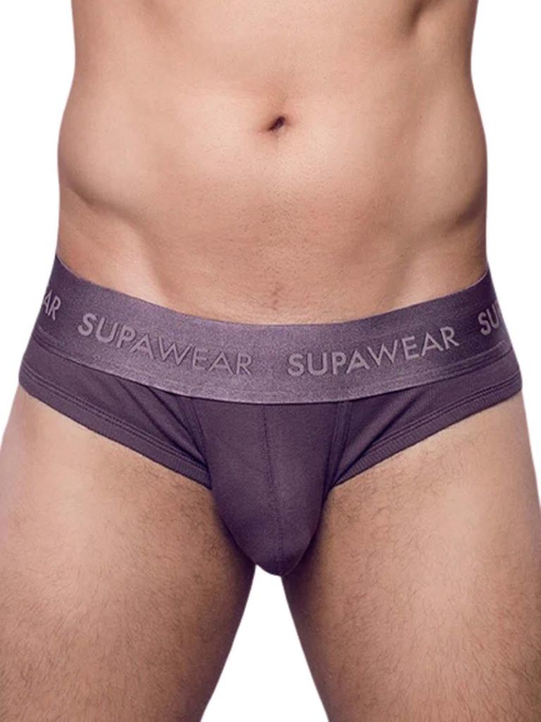 SUPAWEAR - Herren Slip Unterwäsche - Ribbed Brief Peppercorn - 1x Größe S