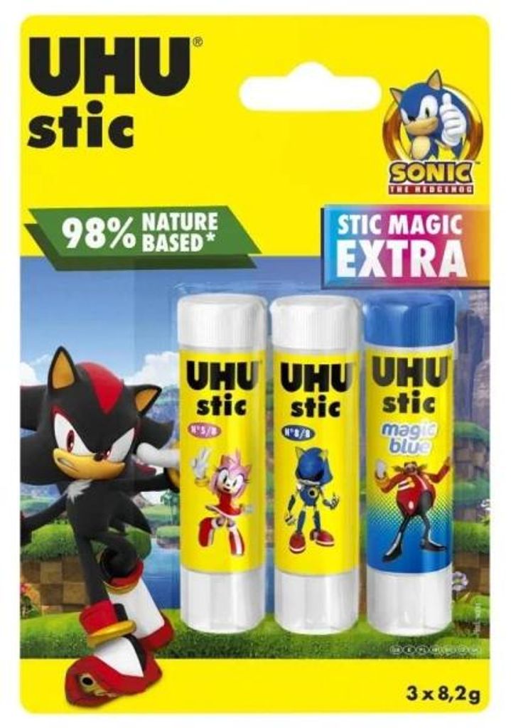 UHU Stic Klebestift 2 x 8,2 g Tray + 1 x Magic Blue 8,2g Produktbild 