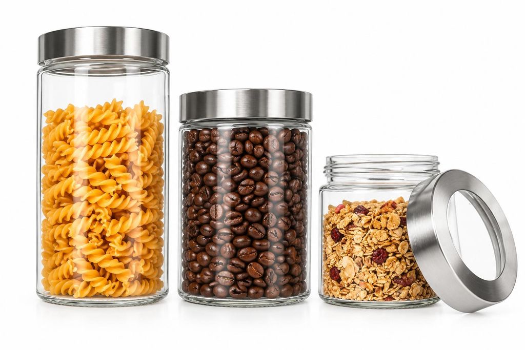 3 Vorratsdosen mit Metalldeckel 1,4L 1,2L 0,8L Produktbild 