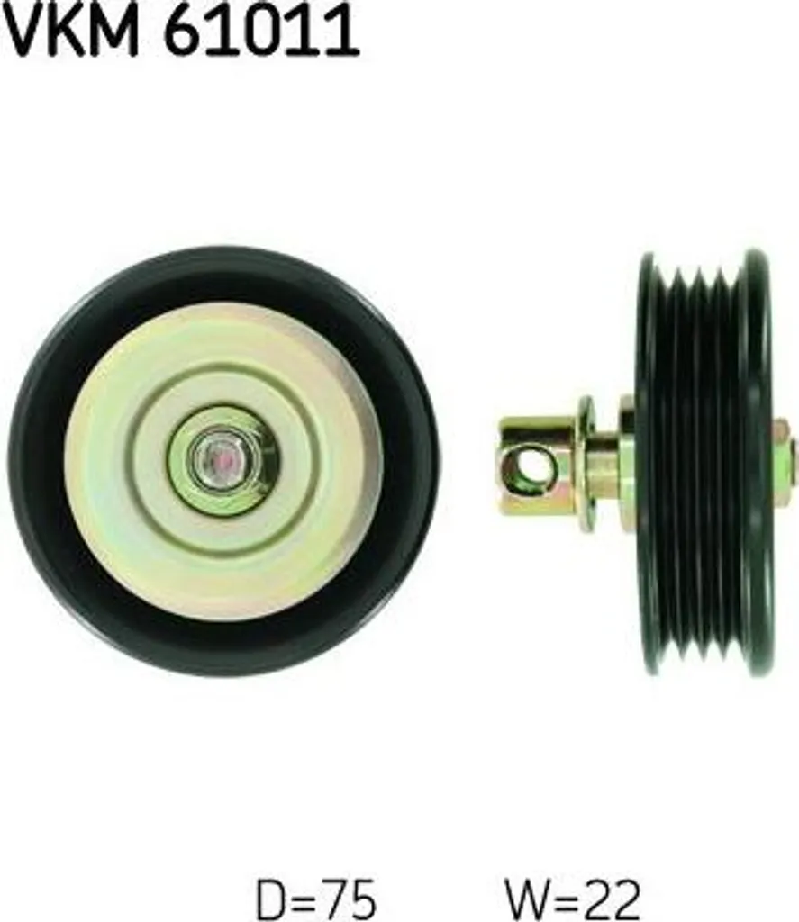 Galet de renvoi SKF VKM 61011 pour courroie de Toyota Land Cruiser