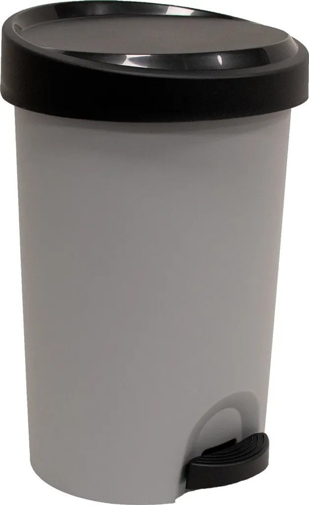 Poubelle à pédale Stepy 15L EDA en PP gris anthracite haute qualité