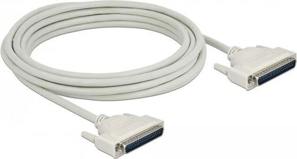 Câble Série DB37 Mâle Mâle 5m avec Vis de Serrage Manuelles Coloris Beige