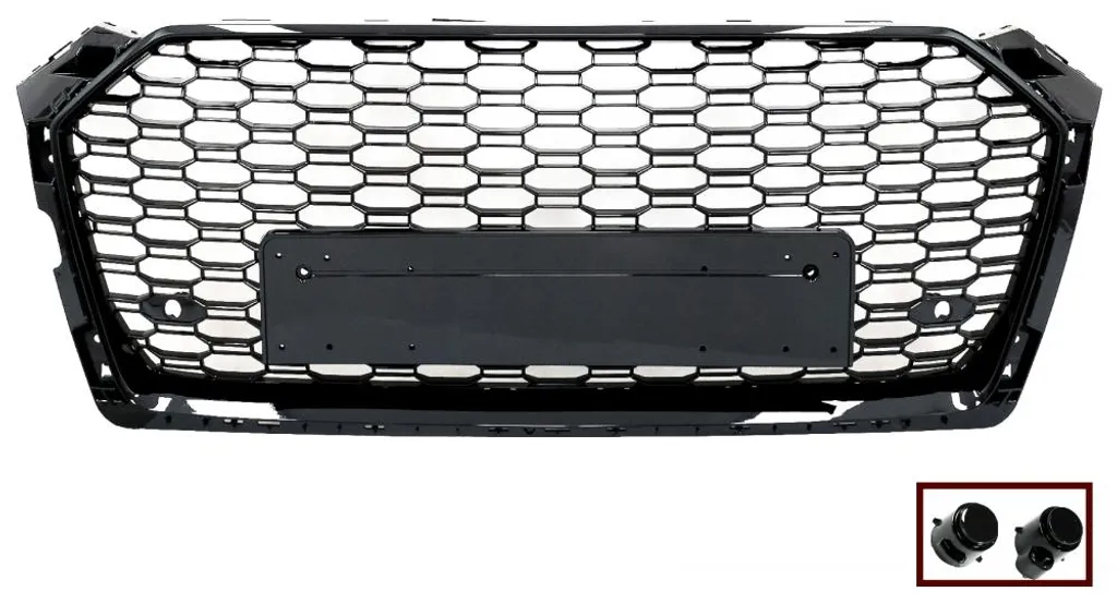 Calandre RS Noir Brillant pour Audi A5 F5 2017-2019 sans emblème look