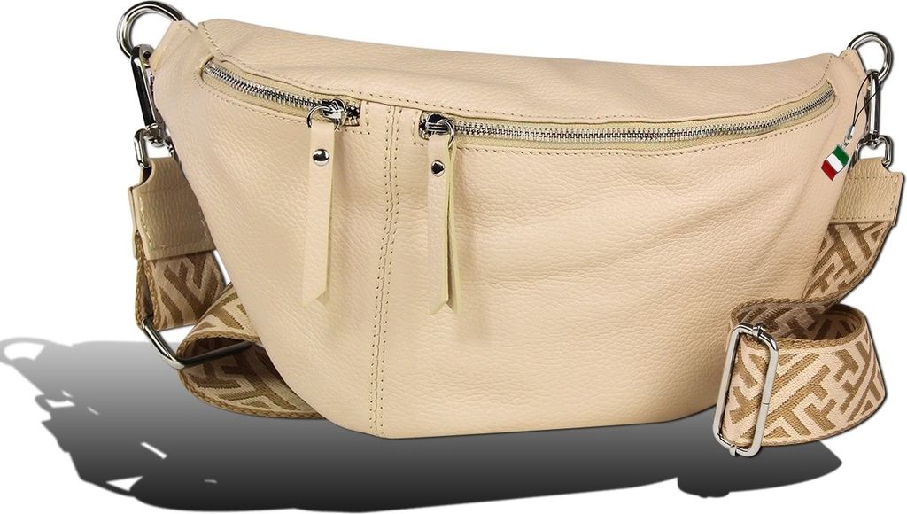 Gürteltasche beige Florence Tasche Tragegurt passend Leder D2OTF821I