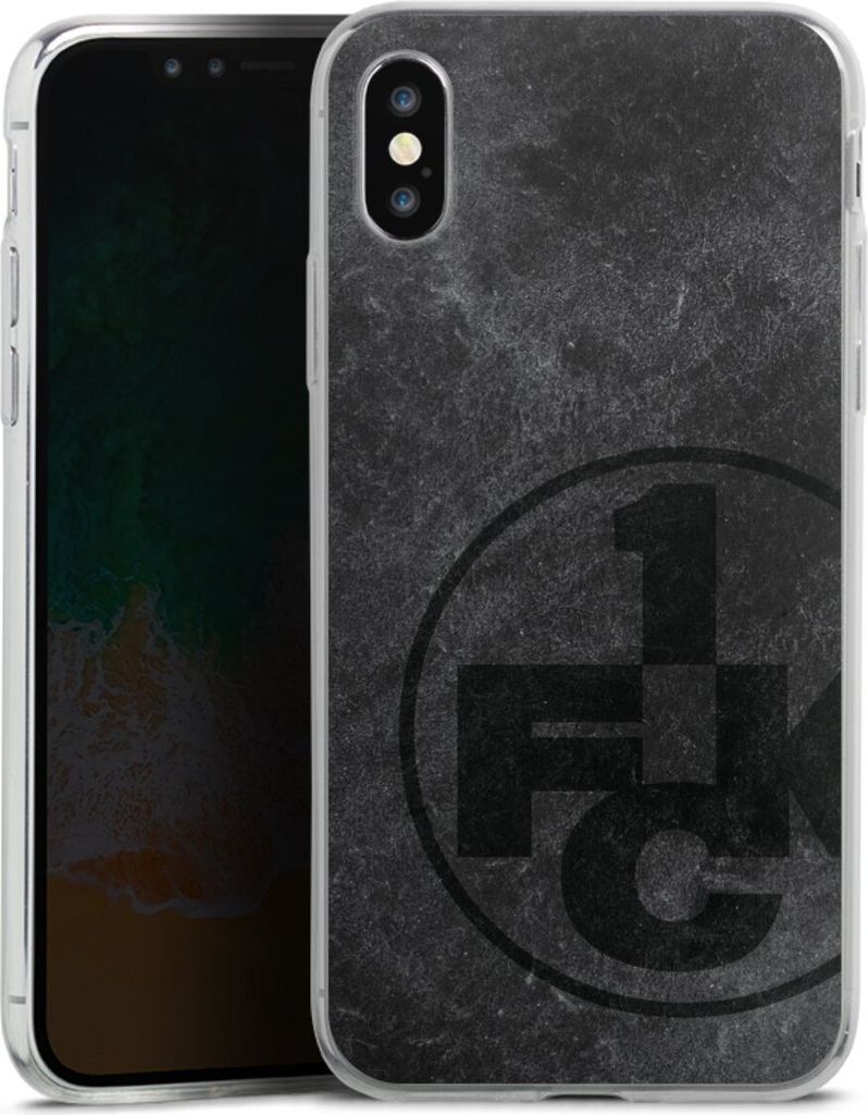 DeinDesign Slim Hülle für Apple iPhone X Silikon Case Ultra Dünn Handyhülle 1. FC Kaiserslautern 1. FCK Beton