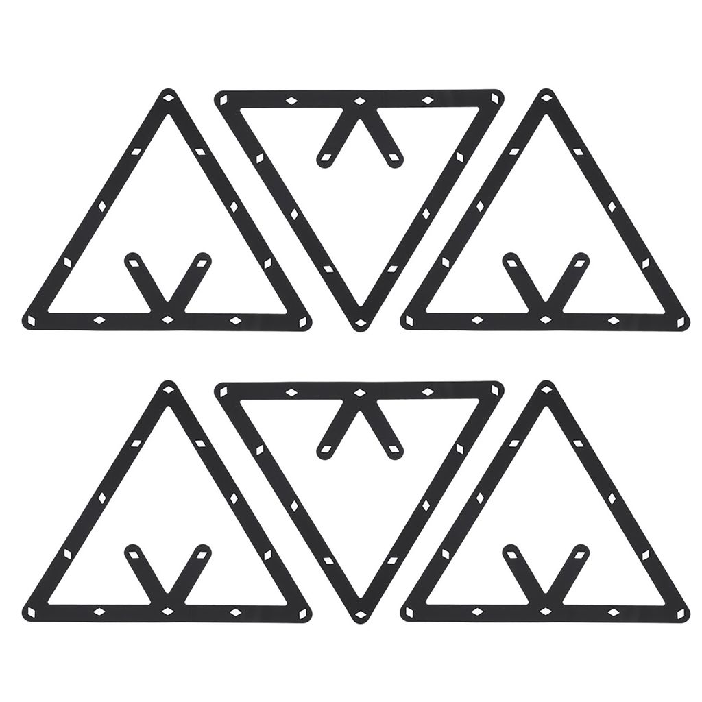 6 Stück/Set, Billard-Rack, schwarzer dreieckiger Ballhalter, Positionierung, Billardtisch-Scue-Zubehör
