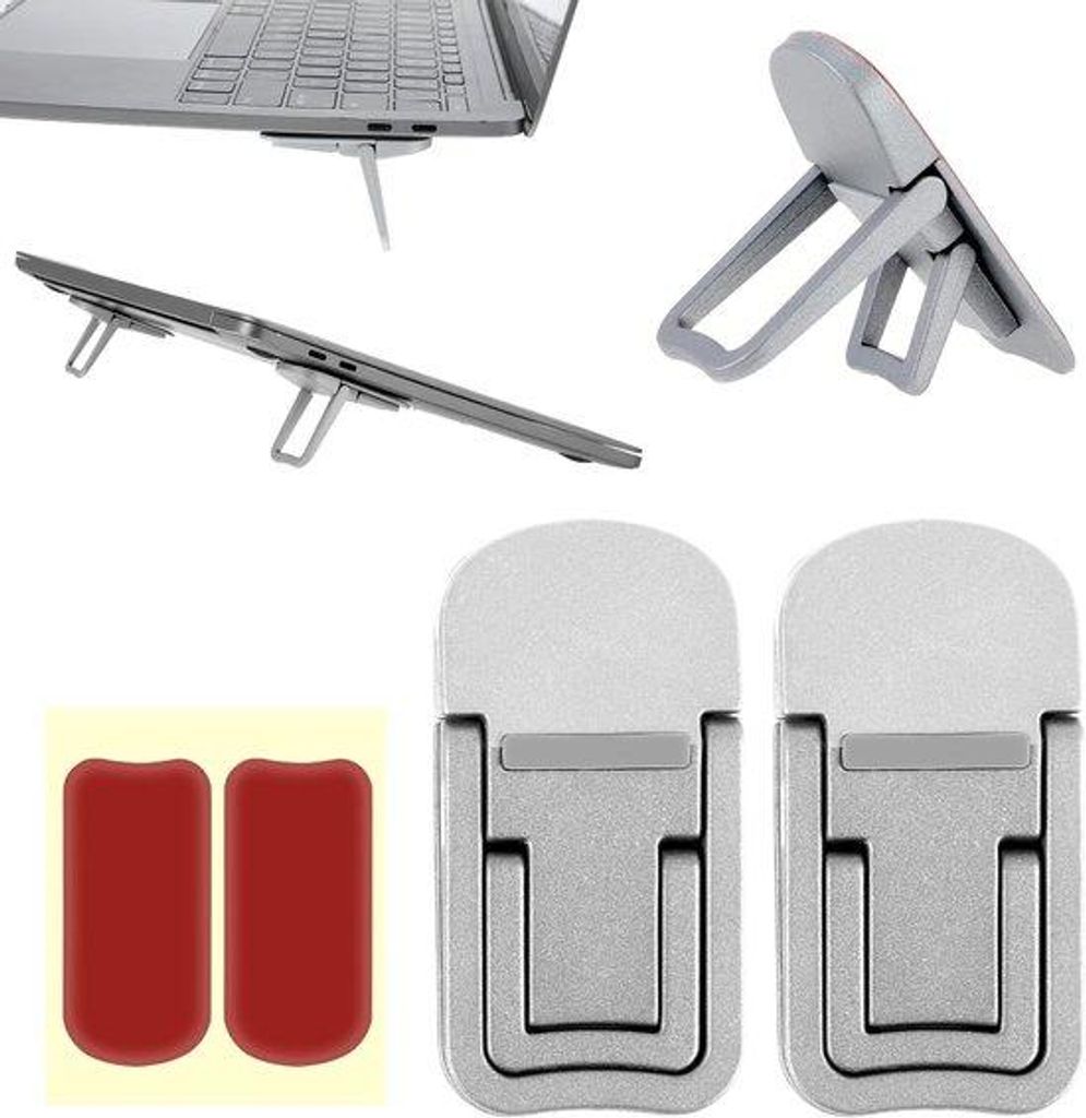 Mini-Laptop-Ständer - 2 Stück, Selbstklebende Tastaturhalter für tragbare Laptops