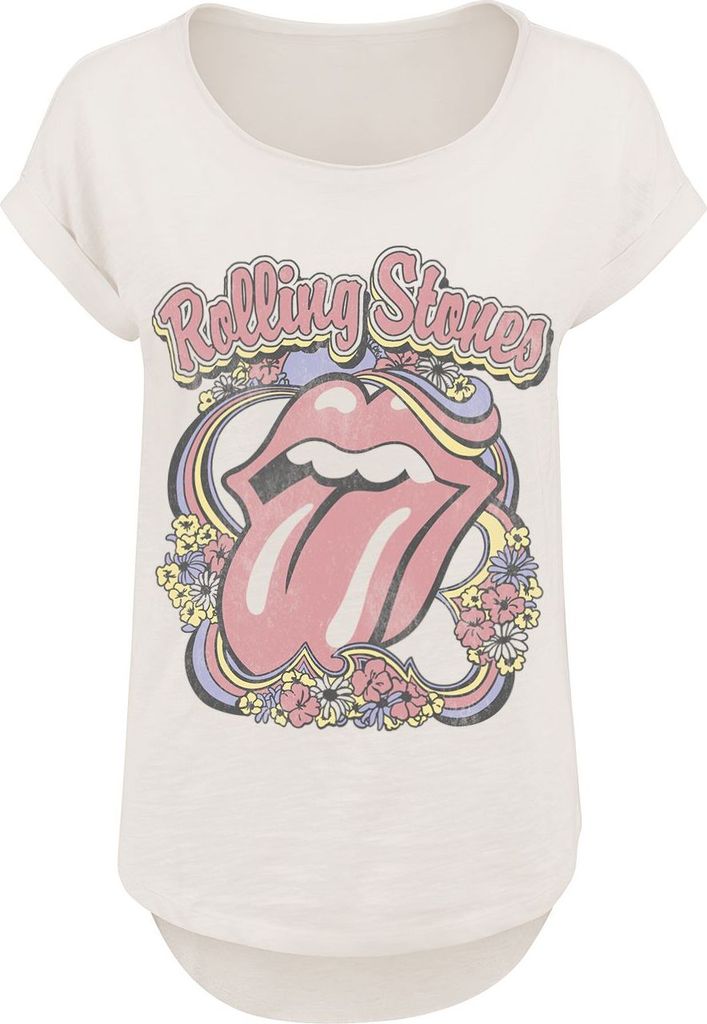 The Rolling Stones T-Shirt Damen Floral Wreath altweiß XL