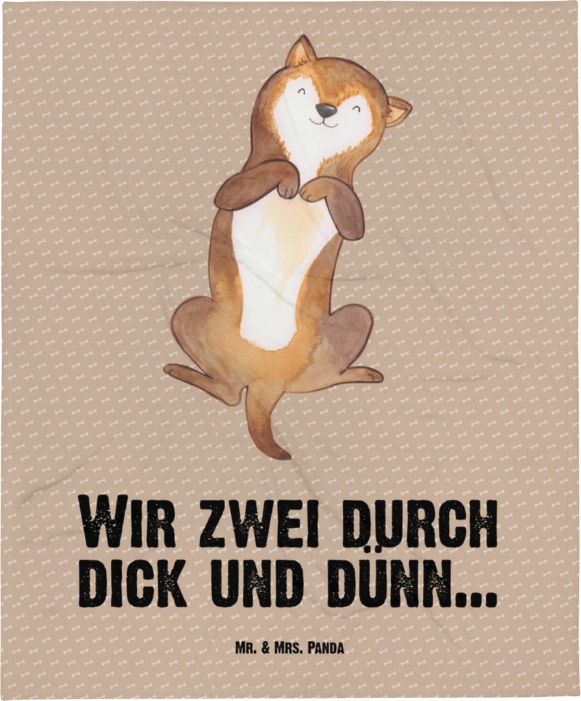 Mr. & Mrs. Panda Schmusedecke Hund Streicheln - Hundeglück - Geschenk, Plaid, Hundeliebe, Babydecke, Sprüche, Schlummerdecke, Erstlingsdecke, Bau...