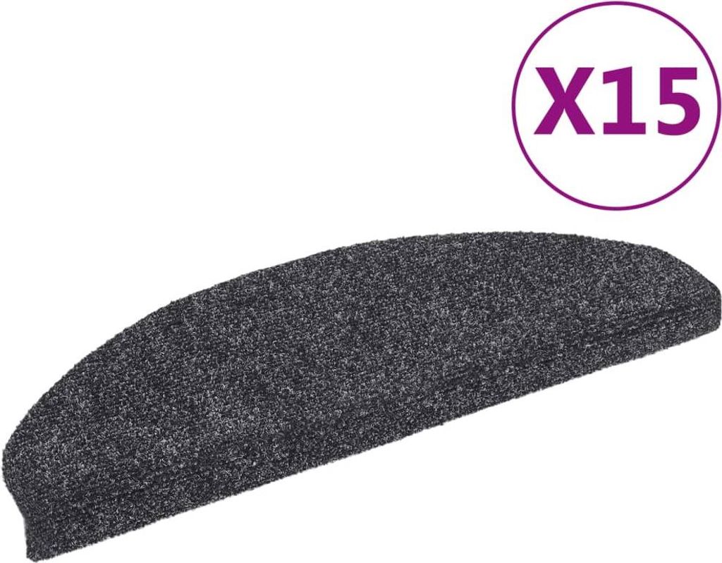 vidaXL Podložky na kroky Samolepiace 15 ks 65x21x4 cm Tmavo Obrázok produktu 
