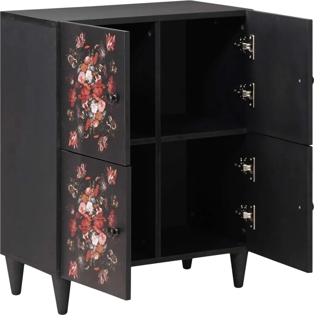 Armadietto Multicolore vidaXL 60x33,5x75 cm - Mobile in Mango Solido - 1