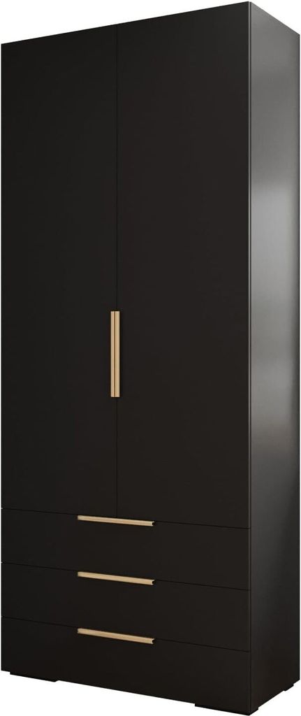 MEBLE KRYSPOL Inova 1 2D3SZ, 236,7x100x47cm - Schwarz, Gold