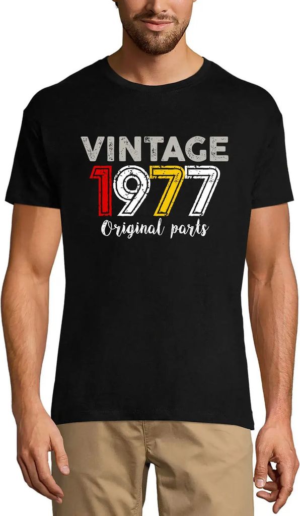 Herren Grafik T-Shirt Originalteile 1977 – Original Parts 1977 – Geschenk 47. Geburtstag Jahrestag 47 Jahre Jubiläum 47 Jährige Mann Jahrgang...