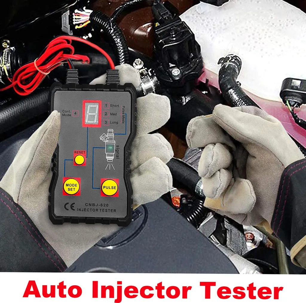 Testeur d'injecteur essence avec 4 modes et adaptateurs de nettoyage