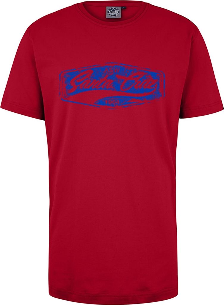 Übergrößen T-Shirt Santa Cruz blau AHORN SPORTSWEAR Cayenne Red 7XL