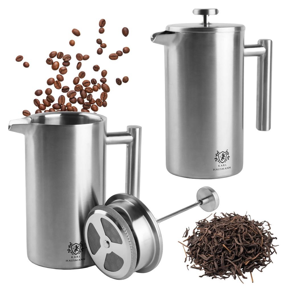1L French Press kávovar Nerezová oceľ Čajová kanvica Kávová Obrázok produktu 
