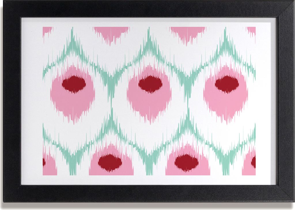 Bild 30x20 MDF-Rahmen, Wandkunst Pfaumuster