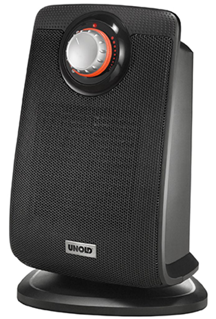 Unold 86445 Keramik Heizlüfter Bad - Schwarz, 2000 Watt, Ventilation, Warmluft, Heißluft, 75° oszillierend