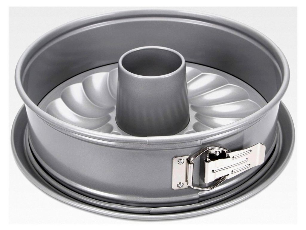 Springform 26 cm rund, mit Flach- und Rohrboden, Antihaftbeschichtung, PFAS-frei, hitzebeständig bis 250 °C, 3750 ml, Backform für Kuchen und To...