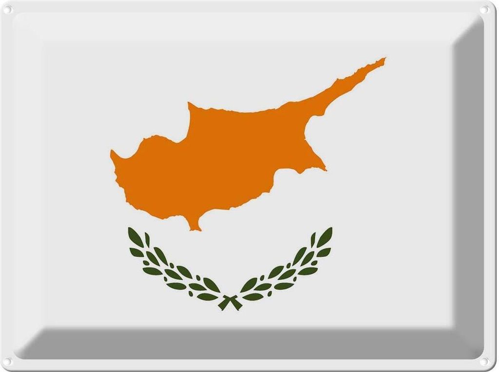 vianmo Blechschild 30x40 cm Zypern Cyprus Flagge Fahne Wappen
