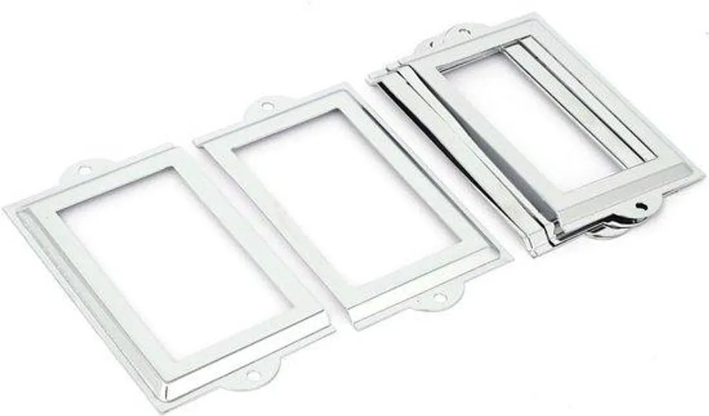 Porte-nom de table argenté 105x60mm pour signalétique de bureau - 6pcs