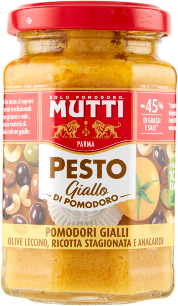 Pesto Giallo aux tomates Mutti, 180 g Image du produit 