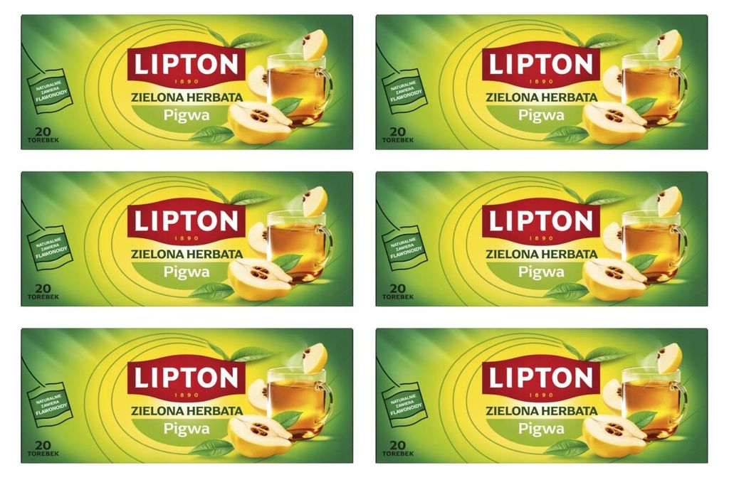 Lipton Grüner Tee Quitte 6x 20 Teebeutel - aromatisierter Produktbild 