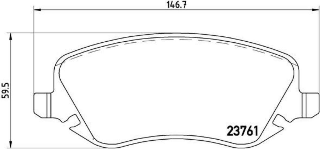 Brembo Bremsbelagsatz, Scheibenbremse Vorderachse P 23 088