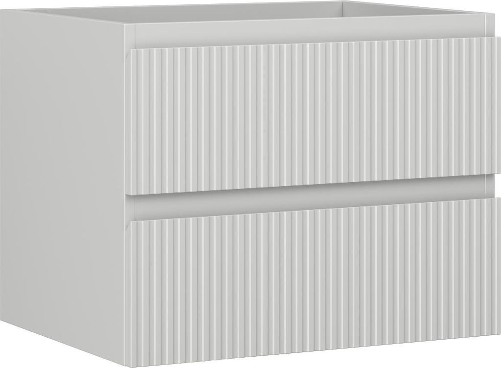 Mexen Rivel Badezimmer-Unterschrank 60 cm, 2 Schubladen, geriffelt, grau matt - 91A20-06047-2-BFF62