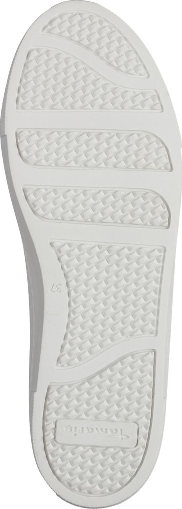 Tamaris Damen Sneaker Plateausohle Metallic Effekte Court 1-23751-44, Größe:41 EU, Farbe:Weiß
