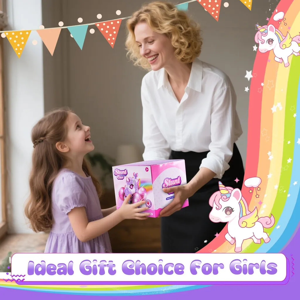 Voiture télécommandée rose pour filles de 3 à 6 ans - 12