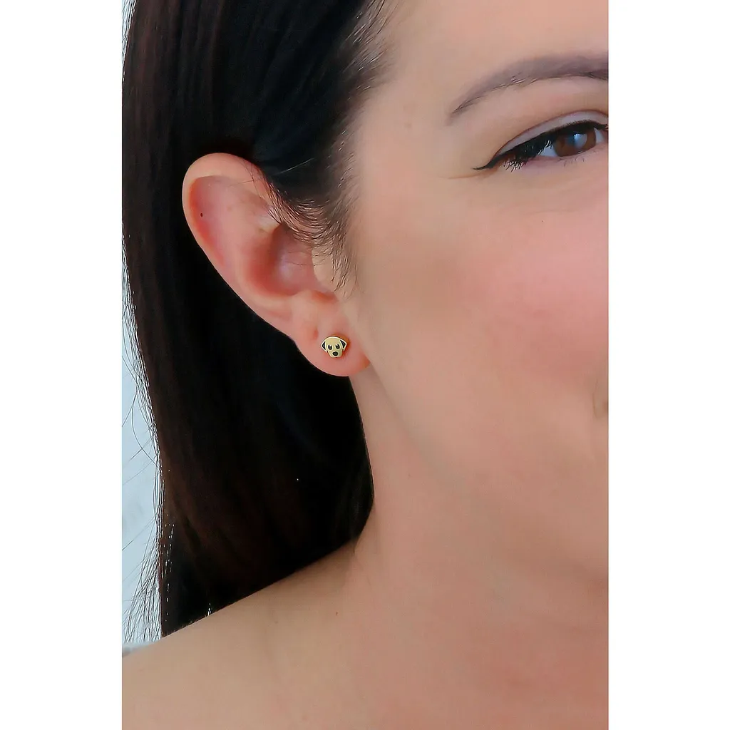 Boucles d'oreilles plaquées or chien CLICK SCK159 : le cadeau idéal