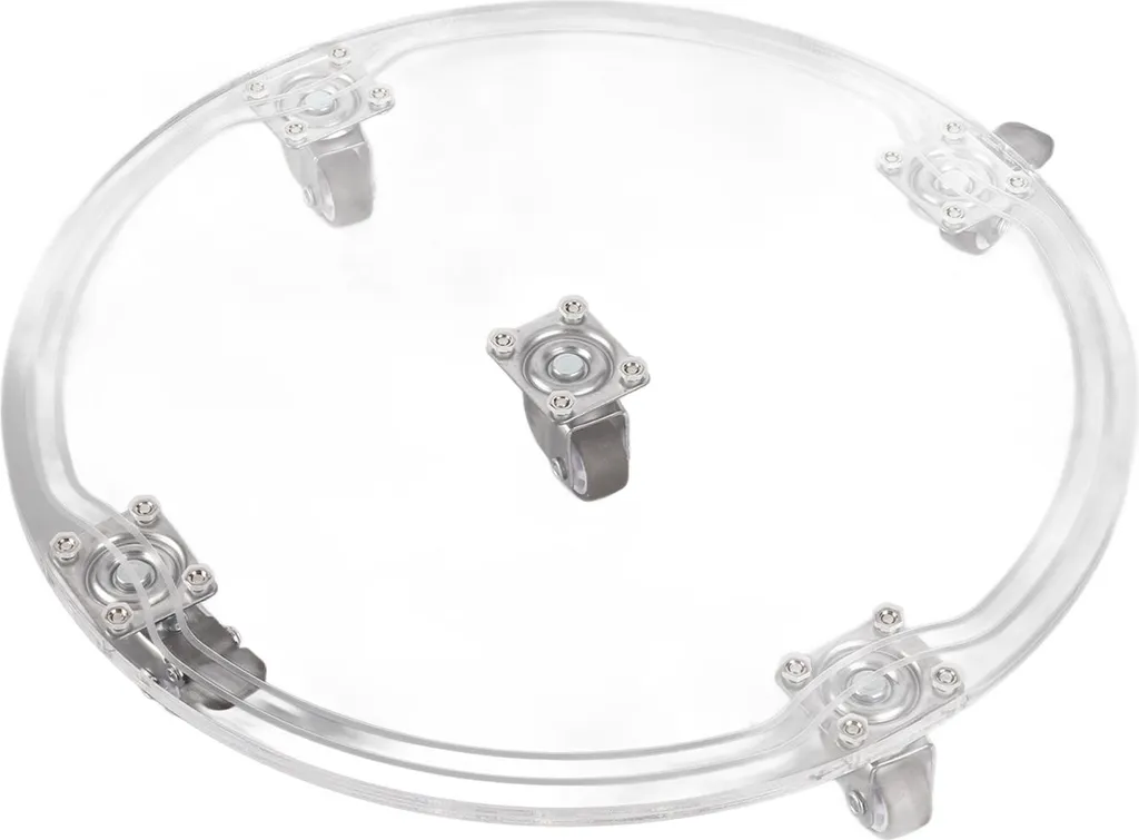 Plateau acrylique rond robuste support de pot de fleurs transparent - 4