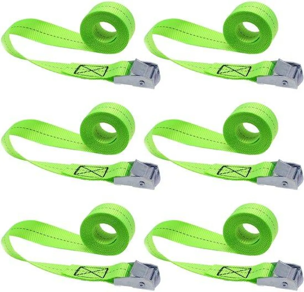 Sangles élastiques moto anti-rayures 1m vert lot de 6 fixation fiable