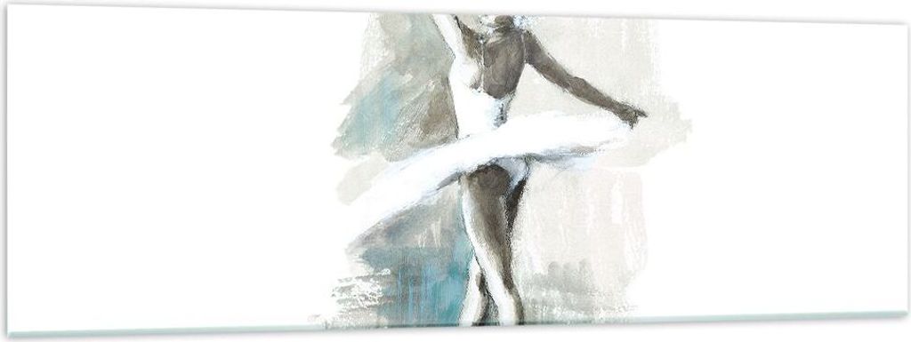 Bilder auf glas - Einteilig - Ballerina Tanz Frau - 160x50cm - Glasbilder - Wandbilder - Bilder - zum Aufhängen bereit - Wanddekoration aus Glas -...
