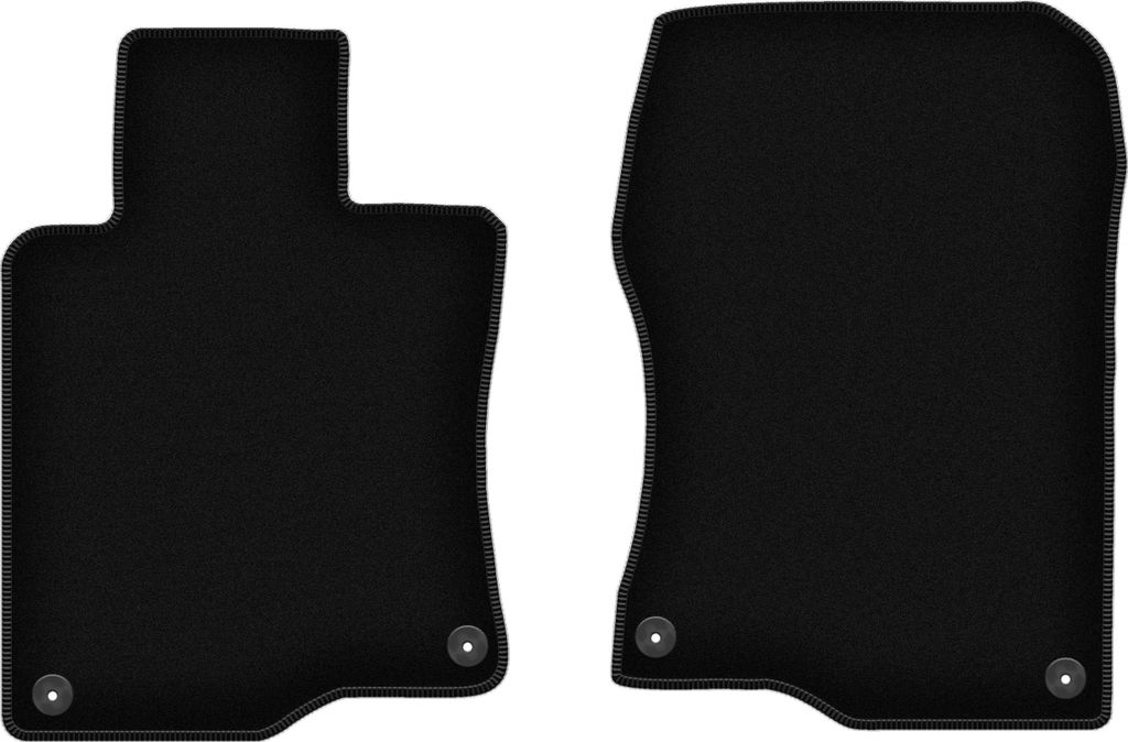 Wielganizator Velours-Autoteppiche vorne – passend für Honda Accord VIII (Limousine, Kombi, Tourer, Bj. 2008-2015) – schwarz, passgenau, mit ...