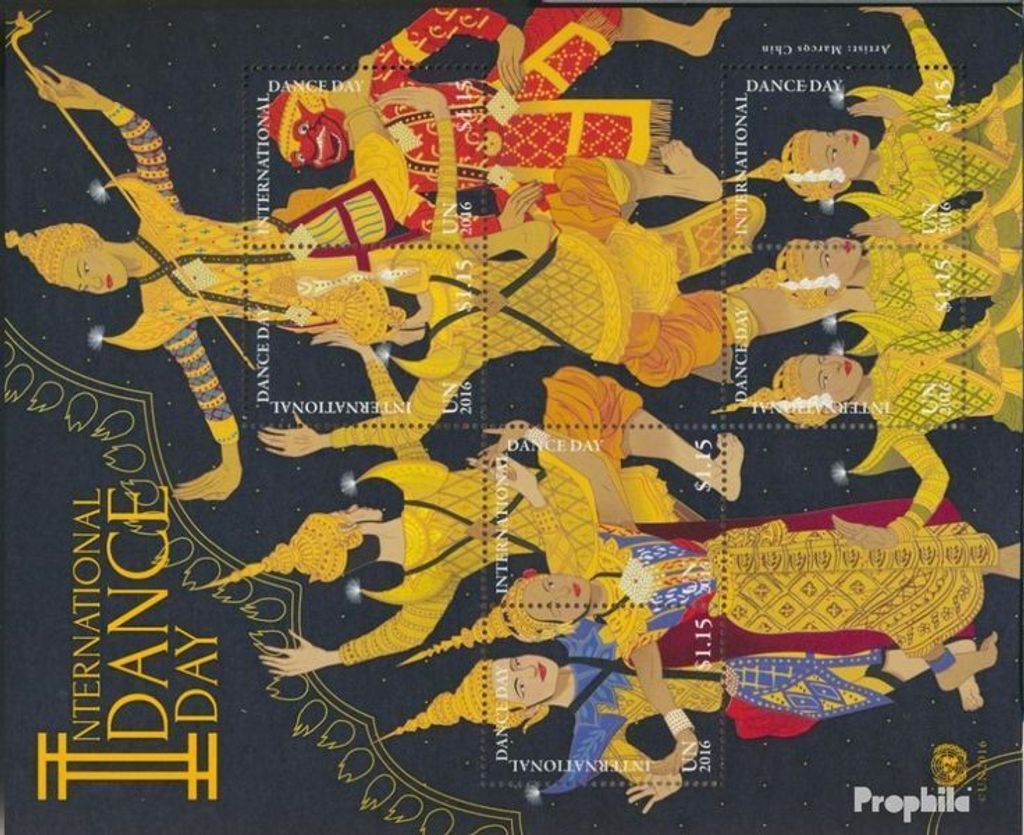 Briefmarken UNO - New York 2016 Mi Block45 (kompl.Ausg.) postfrisch Welttanztag