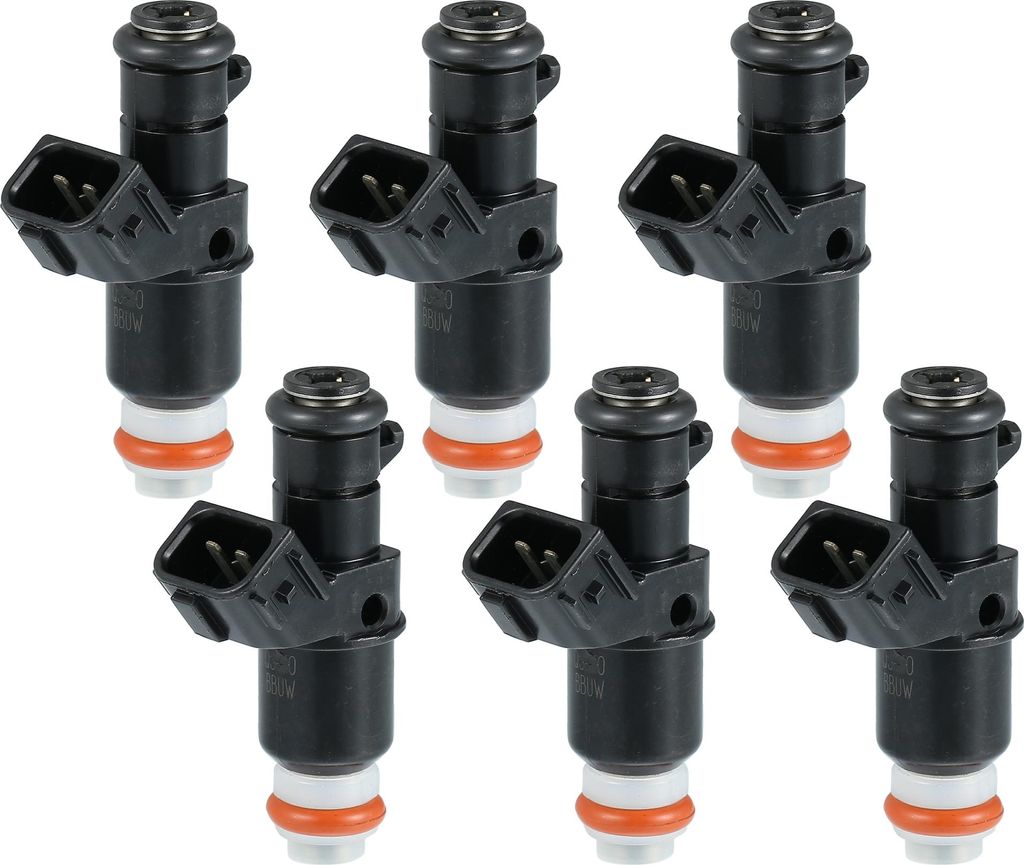 6 Stück Kraftstoffeinspritzer Einspritzdüse Zapfpistole Einspritzventil Adapter Kraftstoffeinspritzdüse Durchfluss Einspritzdüsen Einspritzer 3...