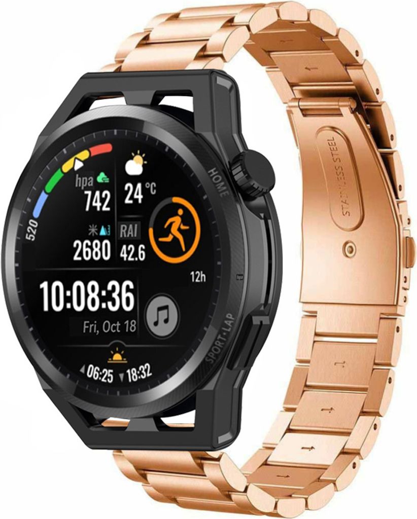 Strap-it Huawei Watch GT Runner Stahlarmband ( Roségold )
