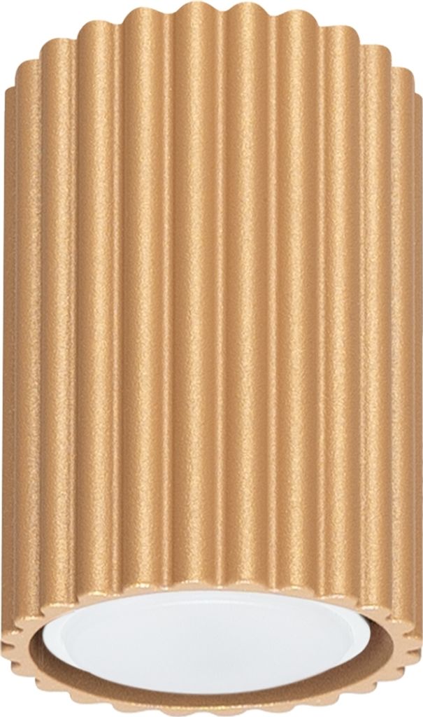 Plafond KARBON 10 golden 1xGU10 10W Aluminium 10x6.5x6.5cm Sollux Lighting