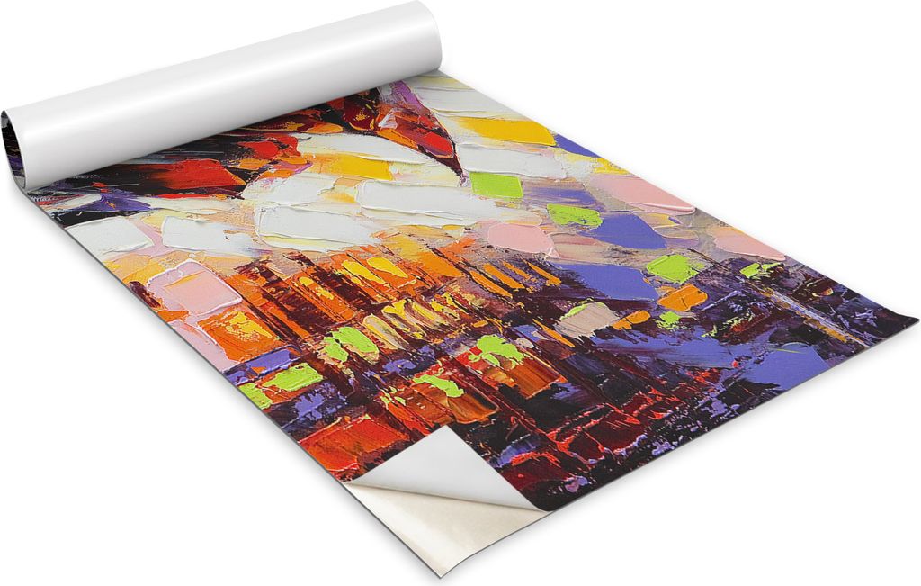 Selbstklebende Möbelfolie - Dekorationsfolie - Tischmöbel - Zuschneidbar - Gemaltes Paar - 100 x 50 cm