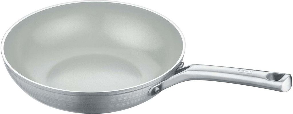 Veggie-Wok 28 cm, Aluminium, recycelt, grau - b.free Produktbild 